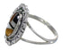 Southwest Sterling Silver And Multicolor Inlay Ring Size 6-1/2 WX82256